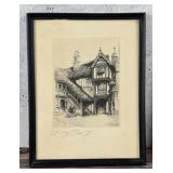 Edward J. Cherry Lord Leycester Hospital Etching