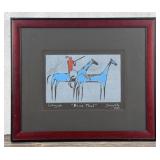 David Dragonfly Collagraph Print