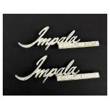 Pair Of Chevy Impala Custom Fender Emblems