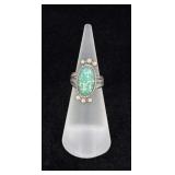 Old Pawn Navajo Sterling Silver Turquoise Ring
