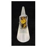 Sterling Silver Baltic Amber Ring