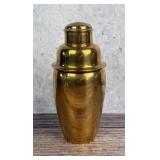 Mid Century Milled Brass Cocktail Shaker