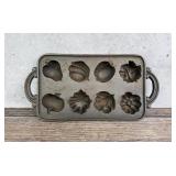 John Wright Cast Iron Fruit Mold Pan