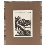John Louis Clarke Glacier Park Montana Linocut