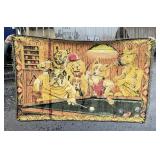 Dogs Playing Pool Tapestry Textile Rug