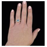 Sterling Silver Blue Topaz Ring
