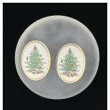 Spode Christmas Tree Porcelain Brooches