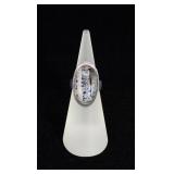 Sterling Silver Montana Picture Agate Ring