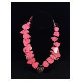 Pink Howlite Southwestern Style Necklace