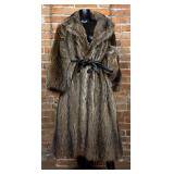 Full Length Raccoon Fur Jacket Coat