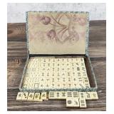 Antique Chinese Bone Mahjong Tile Set