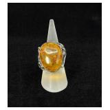 Baltic Amber Sterling Silver Ring
