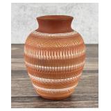 J JMSN Navajo Pueblo Sgraffito Pottery Pot