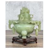 Antique Chinese Carved Jade Censer