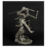 Franklin Mint Jim Pointer Pewter Apache Raider