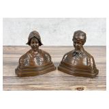 Armor Bronze Dutch Man & Woman Bookends