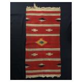 Antique Chimayo Saddle Blanket Rug