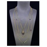 Victorian Revival Goldette Intaglio Necklace