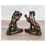 Armor Bronze Roaring Tiger Bookends
