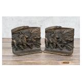 Hubley Cast Iron Chariot Races Bookends 695