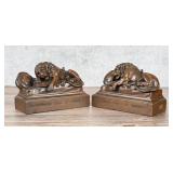 Jennings Brothers Lion Of Lucerne Bookends 1570