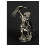 Franklin Mint Jim Pointer Pewter Blackfoot Chief
