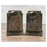 Pompeian Bronze Meditation Bookends