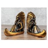 Ronson Birchbark Trip Indian Bookends