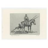 Ace Powell Engraving Indian Travois