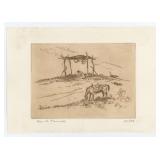 Ace Powell Engraving Indian Burial