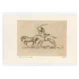 Ace Powell Engraving Indian Roping