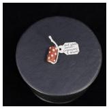 Native American Indian Old White Heart Trade Bead