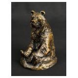 Charles M Russell Montana Sitting Bear Bronze