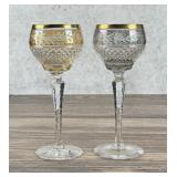 Czechoslovakian Cut to Clear Glasses