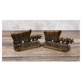 Stern Brothers Bronze Conestoga Wagon Bookends