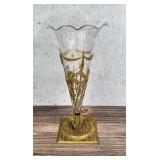 Victorian Cut Glass Bronze Mounted Vase