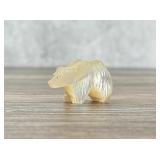Zuni Mother of Pearl Carved Bear Fetish