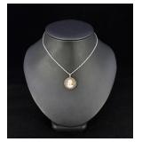 Sterling Silver Shell Cameo Necklace