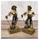 Armor Bronze Pirate Buccaneer Bookends