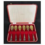 I. Magnin & Co. Gold Toned Berry Spoon Set