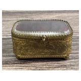 Victorian Ormolu Jewelry Trinket Ring Box