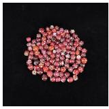 Group of Red Eye Skunk Indian Trade Beads