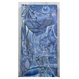 Kelly Loder Woman in Blue Oil Painting