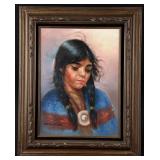 Steven Lee Indian Girl Painting