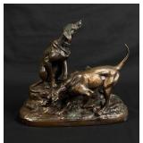 Pierre Jules Mene Hunting Dogs Bronze
