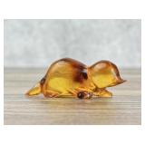 Zuni Carved Amber Mole Fetish