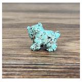 Fitz Kiyite Zuni Carved Turquoise Bear Fetish
