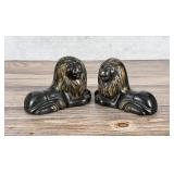 Georgian Recumbent Lion Bookends Doorstops