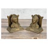 Exceptional Art Nouveau Indian Chief Bookends