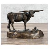 Jim Pasma Longhorn Steer Bronze